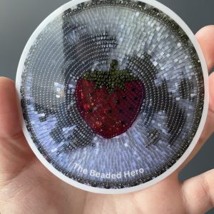 Strawberry Moon Beadwork Sticker