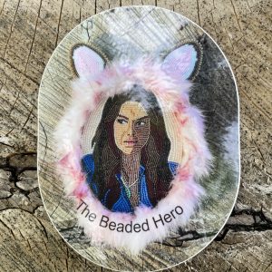 Deer Lady Beadwork Sticker