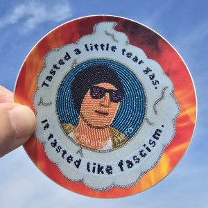 Protester Beadwork Sticker